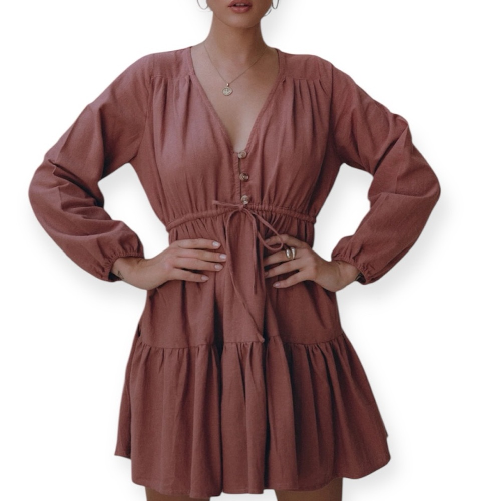 Bali Lane Positano Linen Mini Dress